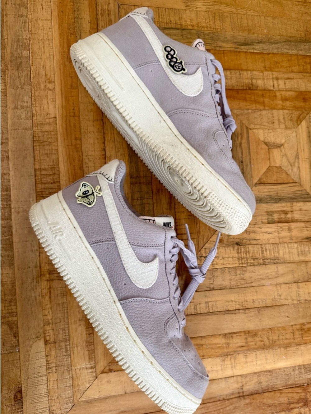 Nike Lavender  Low-Top Air Force Ones